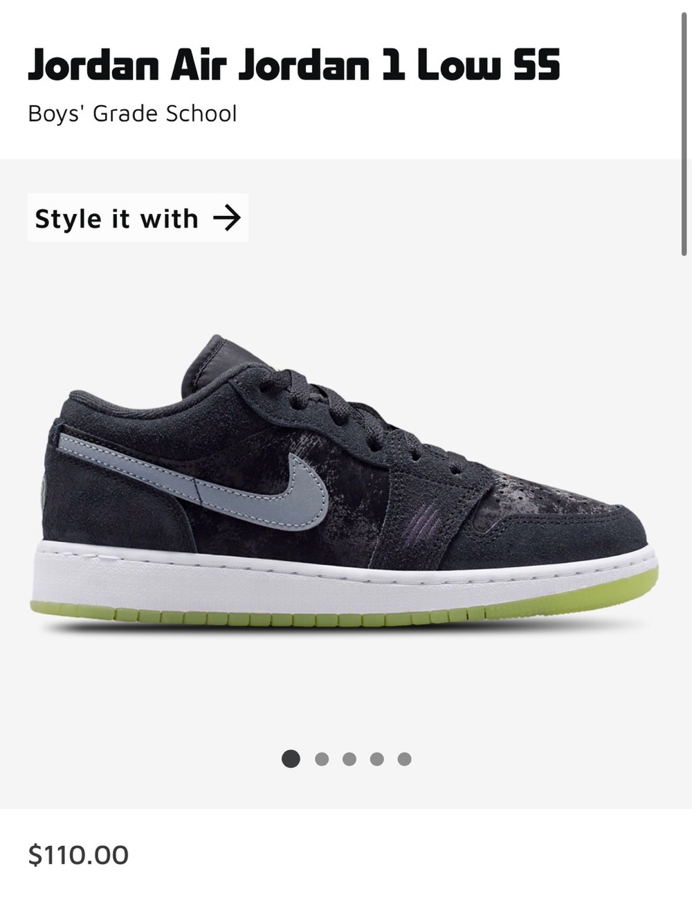 Air Jordan 1 Low GS 'Inner Beast' boys size 6.5y